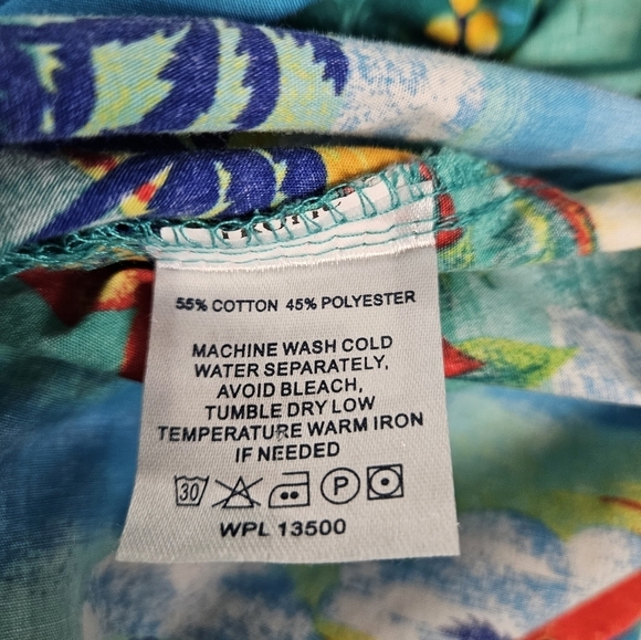 Blue Generation Colorful Tropical Button Front Hawaiian Shirt Size XL Men's F71 - Picture 8 of 11